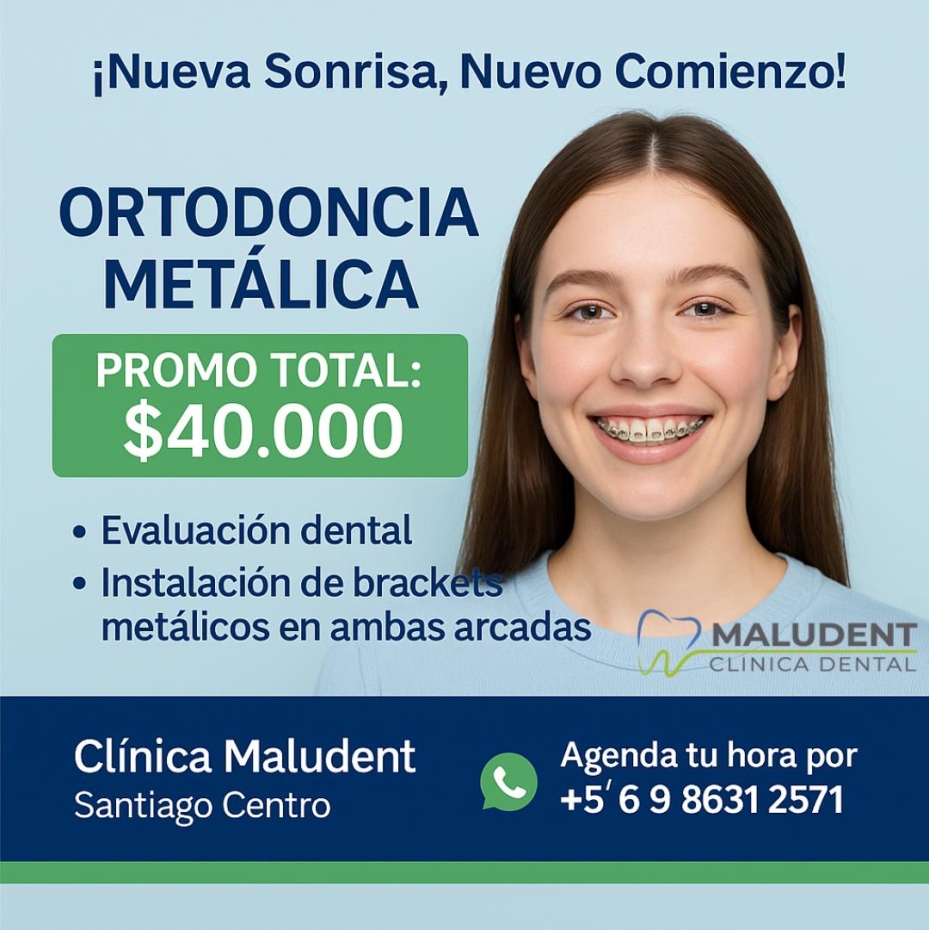 Transforma tu sonrisa con nuestra ortodoncia metálica ¡promo especial por solo $40.000! ...